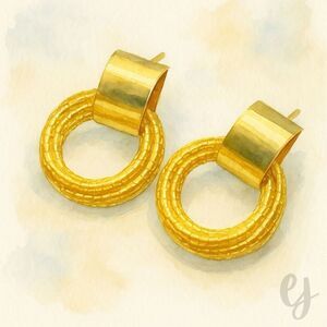 Marais Twisted Hoop Doorknocker Earrings in Gold Tone – Multiples Available